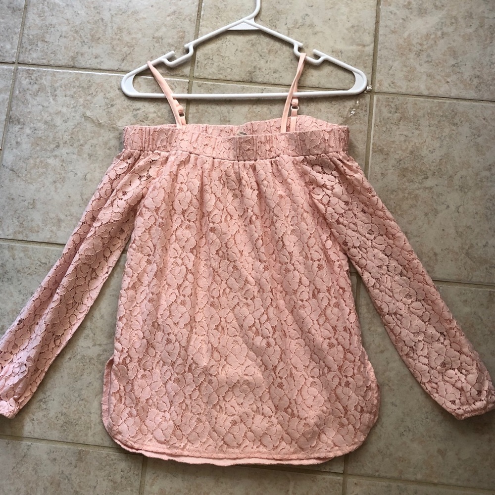 Pink off shoulder top